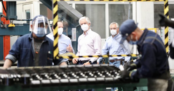 CONVOCA ALFREDO DEL MAZO A EMPRESAS QUE RETOMAN ACTIVIDADES, A SER RESPONSABLES AL APLICAR MEDIDAS SANITARIAS Y PROTEGER A TRABAJADORES ANTE RIESGO DE CONTAGIOS