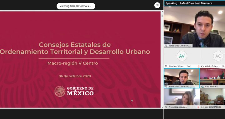 PARTICIPA EDOMÉX EN SESIÓN VIRTUAL DE CONSEJOS ESTATALES DE ORDENAMIENTO TERRITORIAL Y DESARROLLO URBANO ZONA CENTRO