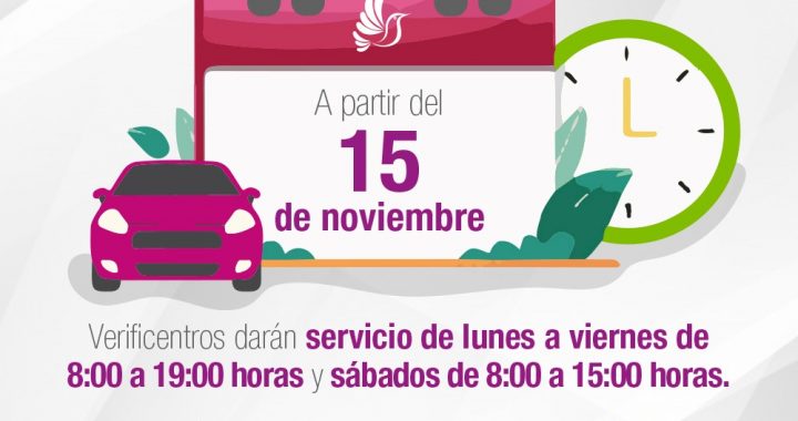 ANUNCIA SECRETARÍA DEL MEDIO AMBIENTE AJUSTE DE HORARIO DE ATENCIÓN DE LOS CENTROS DE VERIFICACIÓN VEHICULAR DE LA ENTIDAD