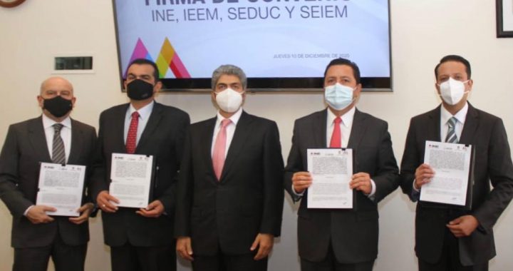 FIRMAN GOBIERNO DEL EDOMÉX E INSTANCIAS ELECTORALES NACIONALES Y LOCALES, CONVENIO RUMBO A LAS ELECCIONES DEL 2021
