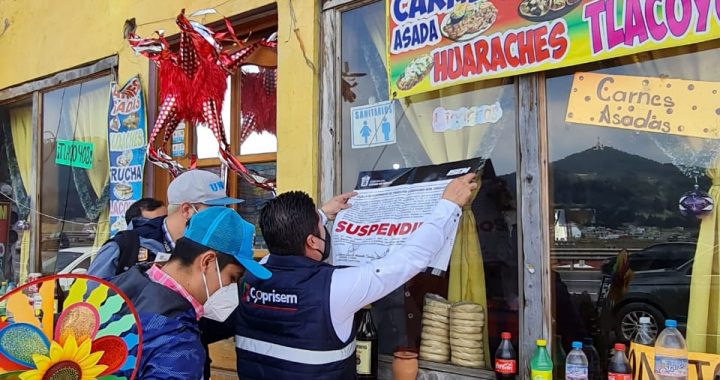 SUSPENDE COPRISEM SEIS LOCALES  DE ALIMENTOS EN LA MARQUESA POR INCUMPLIR DISPOSICIONES SANITARIAS