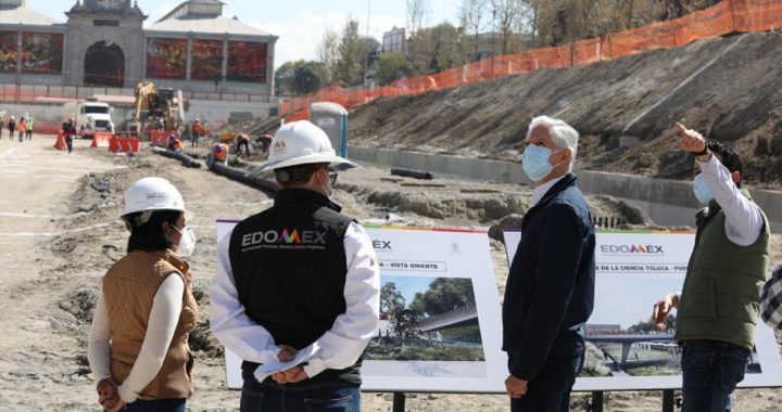 SUPERVISA ALFREDO DEL MAZO CONSTRUCCIÓN DEL PARQUE DE LA CIENCIA DE TOLUCA