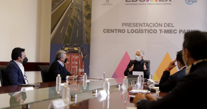 ENCABEZA GOBERNADOR ALFREDO DEL MAZO PRESENTACIÓN DEL PROYECTO DE CONSTRUCCIÓN DEL COMPLEJO T-MEC PARK EN NEXTLALPAN