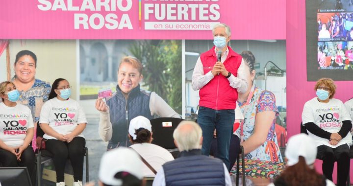 BENEFICIA SALARIO ROSA A MÁS DE 365 MIL JEFAS DE FAMILIA MEXIQUENSES, A TRES AÑOS DE INICIAR ESTE PROGRAMA: ALFREDO DEL MAZO