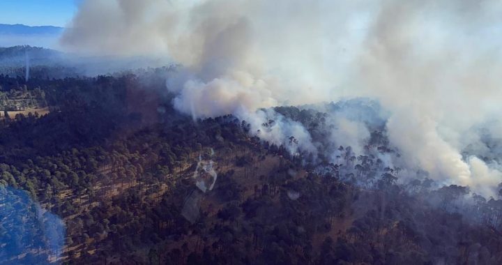 LABORA GEM EN COMBATE DE INCENDIO EN LAS INMEDIACIONES DEL NEVADO DE TOLUCA, TRAS SU REACTIVACIÓN
