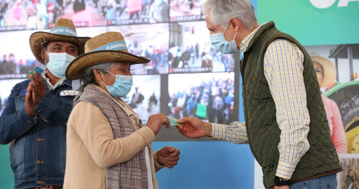 DA INICIO ALFREDO DEL MAZO AL PROGRAMA DE TARJETAS PARA EL CAMPO MEXIQUENSE PARA FORTALECER A LOS PRODUCTORES DEL EDOMÉX