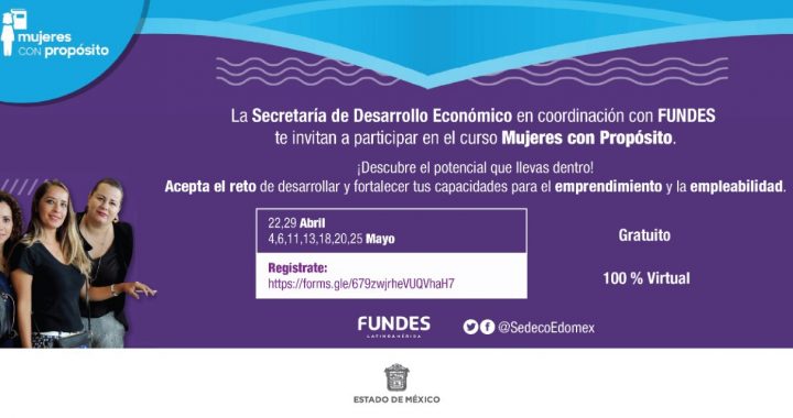 INVITAN A PARTICIPAR EN CURSO “MUJERES CON PROPÓSITO”