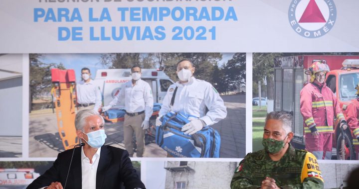INSTRUYEN A DEPENDENCIAS ESTATALES PARA AFRONTAR RETOS DE TEMPORADA DE LLUVIAS 2021