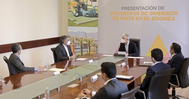 SOSTIENE ALFREDO DEL MAZO REUNIÓN CON EMPRESARIOS DE VINTE PARA DETONAR EL SECTOR INMOBILIARIO EN EDOMÉX