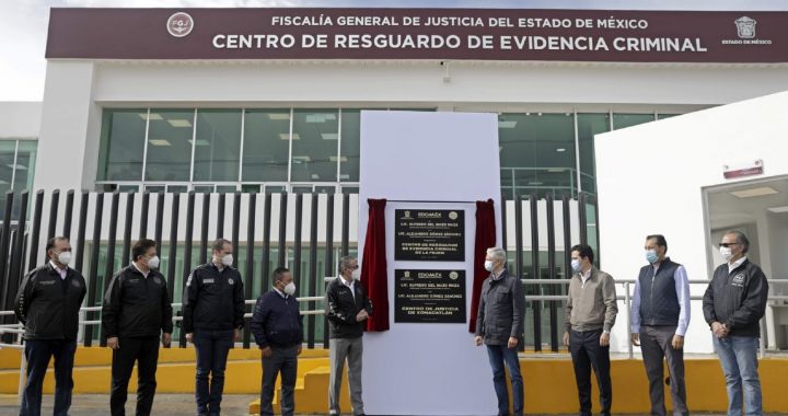 INAUGURA ALFREDO DEL MAZO CENTRO DE RESGUARDO DE EVIDENCIA CRIMINAL Y CENTRO DE JUSTICIA DE XONACATLÁN DE LA FGJEM