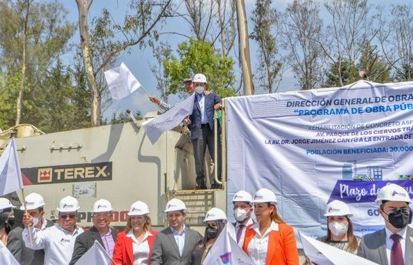 ARRANCA ATIZAPÁN DE ZARAGOZA REHABILITACIÓN DEL PARQUE DE LOS CIERVOS; DA PEDRO RODRÍGUEZ BANDERAZO DE INICIO DE OBRAS