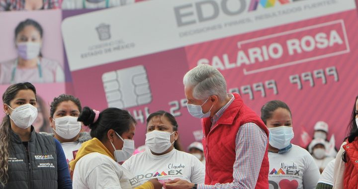 RETOMA GOBERNADOR ALFREDO DEL MAZO ENTREGA DEL SALARIO ROSA QUE BENEFICIA ACTUALMENTE A CERCA DE MEDIO MILLÓN DE AMAS DE CASA MEXIQUENSES