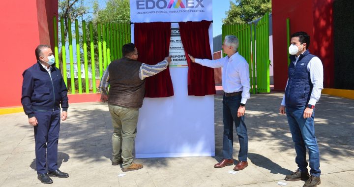 PONE EN MARCHA ALFREDO DEL MAZO LA REHABILITACIÓN DE LA UNIDAD DEPORTIVA DE TIMILPAN