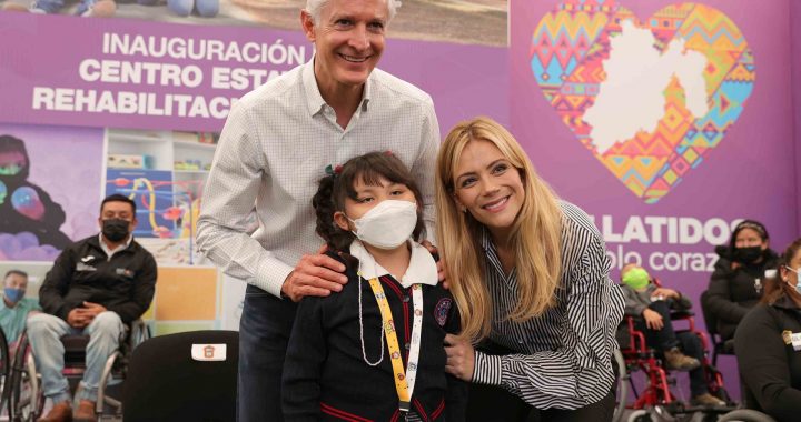 INAUGURAN ALFREDO DEL MAZO Y LA PRESIDENTA DEL DIFEM, FERNANDA CASTILLO, EL CENTRO ESTATAL DE REHABILITACIÓN TECÁMAC QUE ATENDERÁ A PERSONAS CON DISCAPACIDAD DE 21 MUNICIPIOS