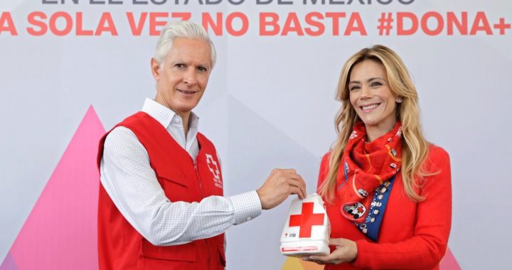 PONEN EN MARCHA ALFREDO DEL MAZO Y FERNANDA CASTILLO LA COLECTA ANUAL DE LA CRUZ ROJA EN EL ESTADO DE MÉXICO