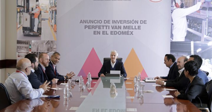 ANUNCIA ALFREDO DEL MAZO EXPANSIÓN EN EDOMÉX DE LA EMPRESA PERFETTI VAN MELLE, CON INVERSIÓN DE 40 MILLONES DE EUROS EN SU PLANTA DE TOLUCA