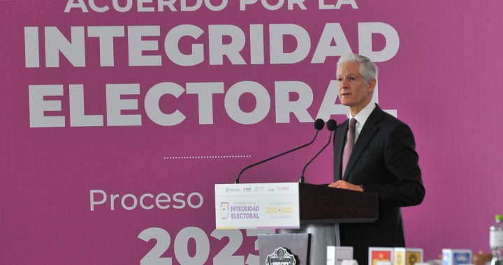 REFRENDA ALFREDO DEL MAZO EL COMPROMISO DE GARANTIZAR TRANSPARENCIA, CERTEZA Y SEGURIDAD EN LAS ELECCIONES POR LA GUBERNATURA DEL EDOMÉX