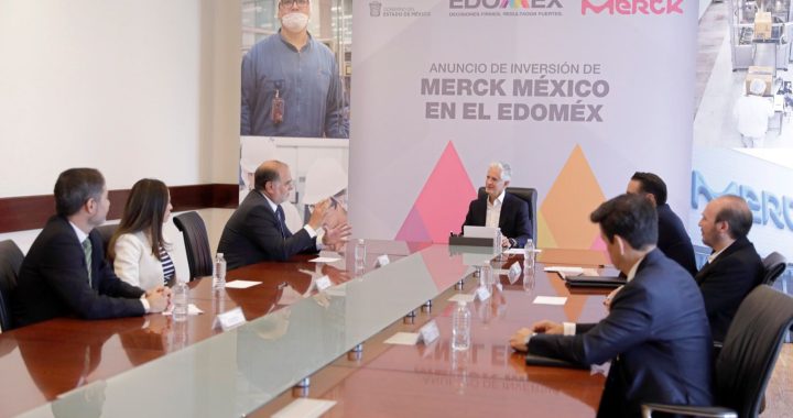 ANUNCIA ALFREDO DEL MAZO MAZA INVERSIÓN DE 20 MILLONES DE EUROS DE LA EMPRESA MERCK PARA LA AMPLIACIÓN DE SU PLANTA EN NAUCALPAN