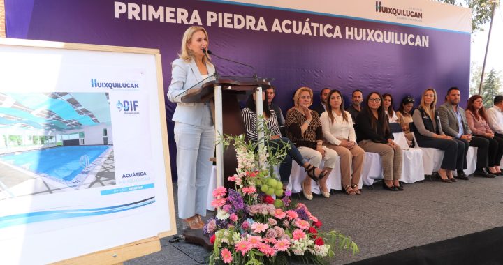 COLOCA HUIXQUILUCAN LA PRIMERA PIEDRA DE LA PRIMER “ACUÁTICA” EN MAGDALENA CHICHICASPA