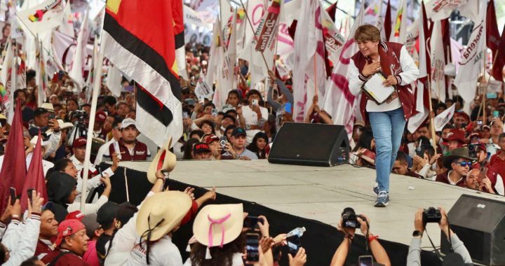 Arrasa Delfina Gómez en el Edomex. En un fin de semana más de 250 mil personas abarrotan sus mitines
