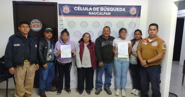 CÉLULA DE BÚSQUEDA DE NAUCALPAN  LOCALIZA A DOS ADOLESCENTES