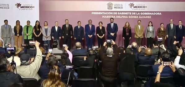 Presenta Delfina Gómez a los integrantes de su gabinete para el Gobierno del Estado de México