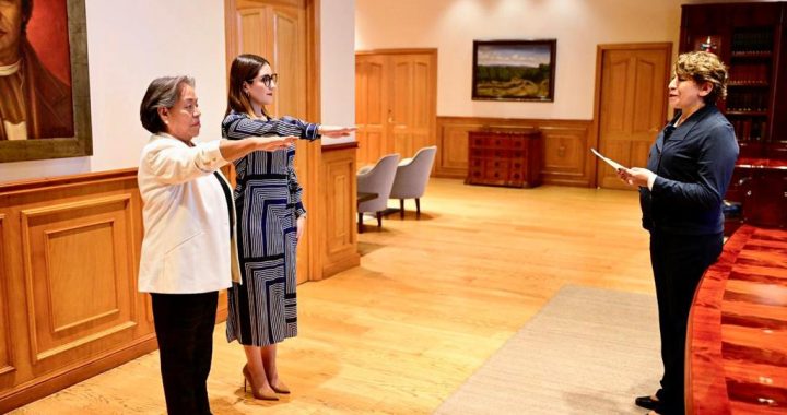 La Gobernadora Delfina Gómez toma Protesta a titulares de Secretaría de Finanzas, de Desarrollo Urbano e Infraestructura y Oficial Mayor del Gobierno del Estado de México