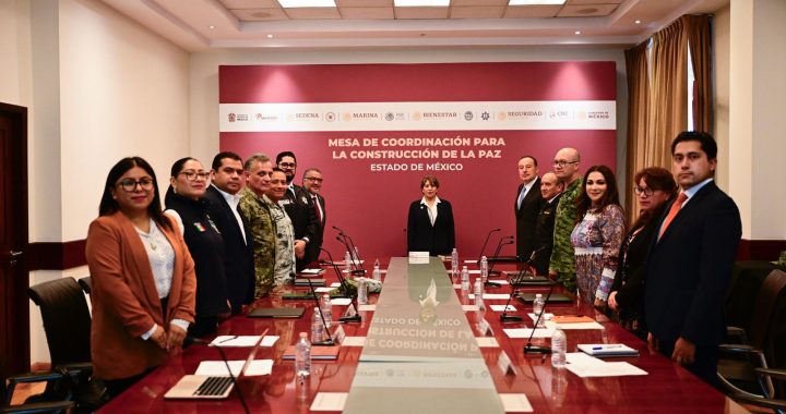 La Gobernadora Delfina Gómez instala primera Mesa de Coordinación para la Construcción de la Paz en el Estado de México
