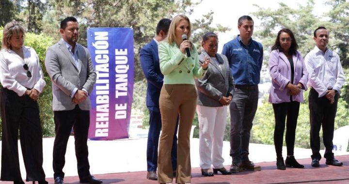 AUMENTA HUIXQUILUCAN DISTRIBUCIÓN DE AGUA CON REHABILITACIÓN DEL TANQUE “QUIROGA”