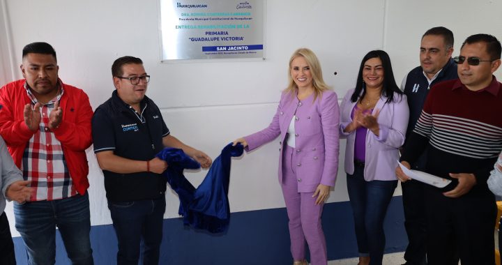 CONTINÚA “ACCIÓN POR LA EDUCACIÓN” EN HUIXQUILUCAN, CON LA REHABILITACIÓN DE ESCUELA EN SAN JACINTO