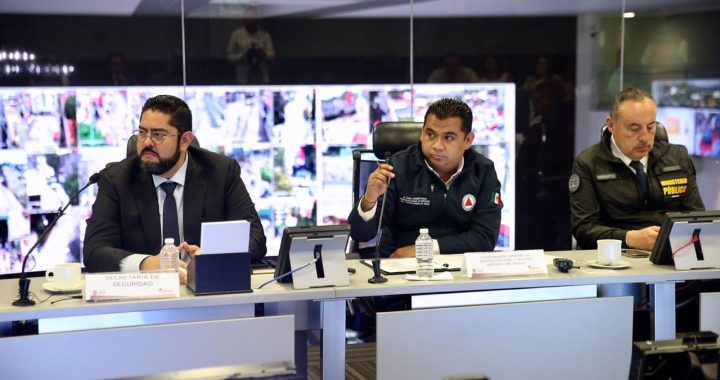Participa Gobernadora Delfina Gómez en trabajos del Comité Nacional de Emergencias durante Segundo Simulacro Nacional