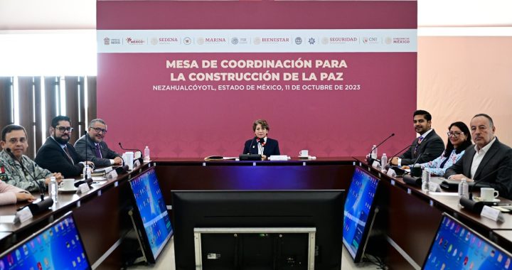 Gobernadora Delfina Gómez encabeza Mesa de Coordinación para la Construcción de la Paz en Nezahualcóyotl, donde delitos de alto impacto van a la baja