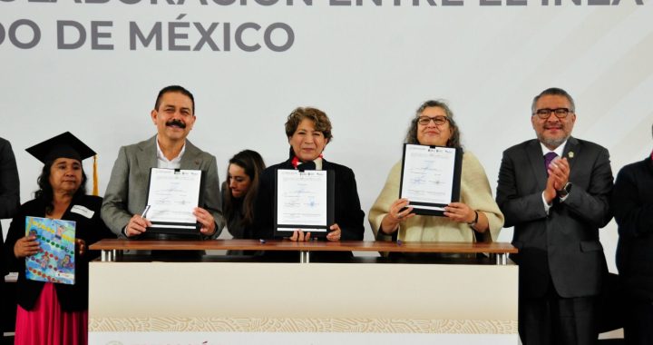 Acuerdan Gobernadora Delfina Gómez Álvarez y el INEA erradicar el analfabetismo en el Estado de México