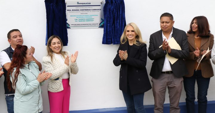ENTREGA HUIXQUILUCAN BARDA PERIMETRAL EN ESCUELA PRIMARIA DE SAN FRANCISCO DOS RÍOS