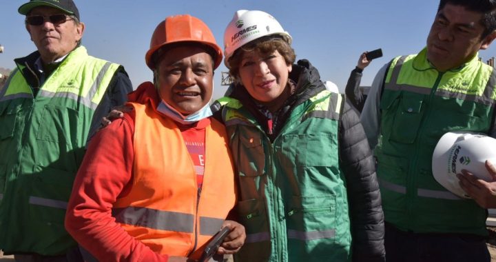 Supervisa Delfina Gómez los avances de obra del Trolebús Chalco-Santa Martha