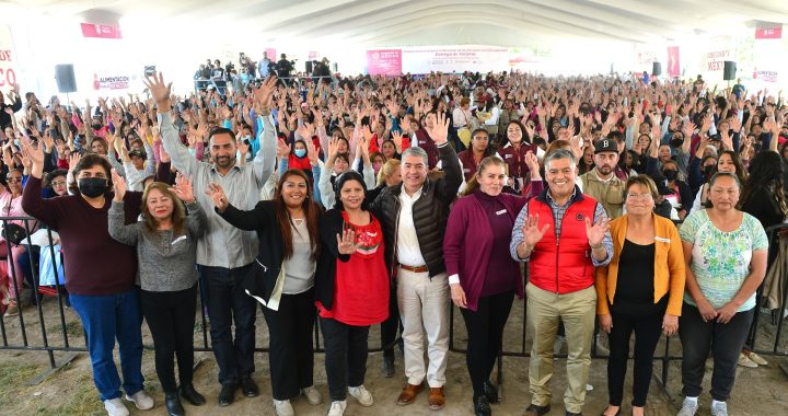 Beneficiarias de “Mujeres con Bienestar” recibirán 7 mil 500 pesos; Gobernadora Delfina Gómez adelanta tres bimestres a 650 mil mexiquenses