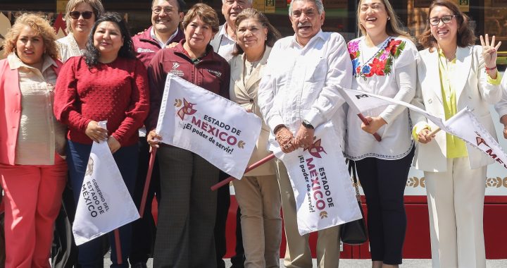Gobernadora Delfina Gómez da banderazo de salida a los primeros autobuses eléctricos de la Línea 2 del Mexibús; representa una inversión de 300 millones de pesos