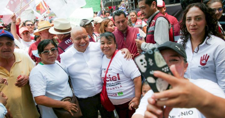 EN TEPEOLULCO, RACIEL PÉREZ CRUZ SE COMPROMETE A TERMINAR DE CULTIVAR LA CUARTA TRANSFORMACIÓN EN TLALNEPANTLA