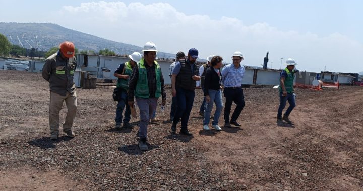 Gobernadora Gómez supervisa obra del Trolebús Chalco-Santa Martha