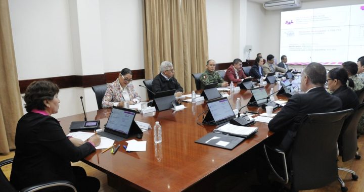Gobernadora Delfina Gómez Álvarez se reúne con autoridades del INE y IEEM en la Mesa de Coordinación para la Construcción de la Paz