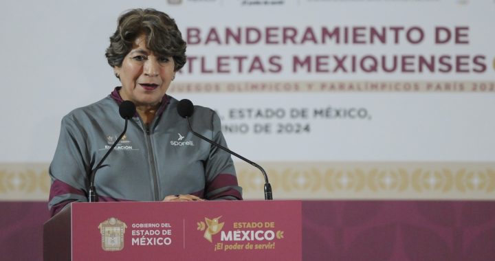 Abandera Gobernadora Delfina Gómez Álvarez a la delegación mexiquense que participará en los Juegos Olímpicos y Paralímpicos París 2024