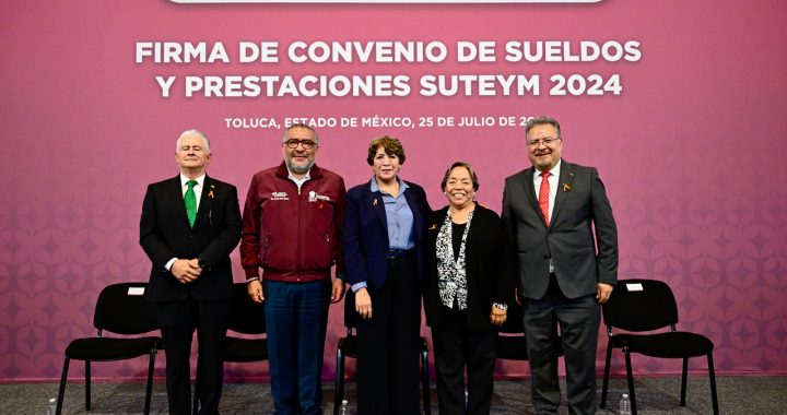 Gobernadora Delfina Gómez Álvarez otorga aumento salarial y mejores prestaciones a los agremiados del SUTEYM