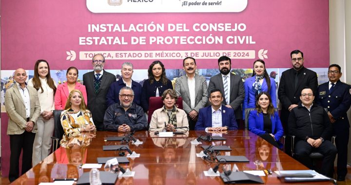Gobernadora Delfina Gómez Álvarez instala el Consejo Estatal de Protección Civil para reforzar la atención a la población mexiquense