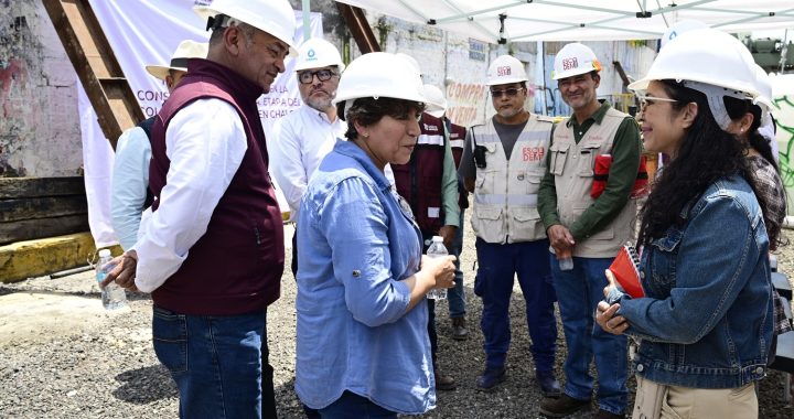 Rescata la Gobernadora Delfina Gómez Álvarez obras inconclusas del Colector Solidaridad; evitará futuras inundaciones en Chalco