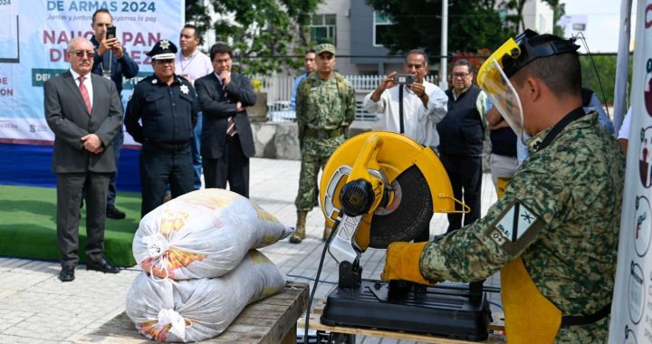 INSTALAN EN NAUCALPAN MÓDULO DEL PROGRAMA ‘CANJE DE ARMAS 2024’
