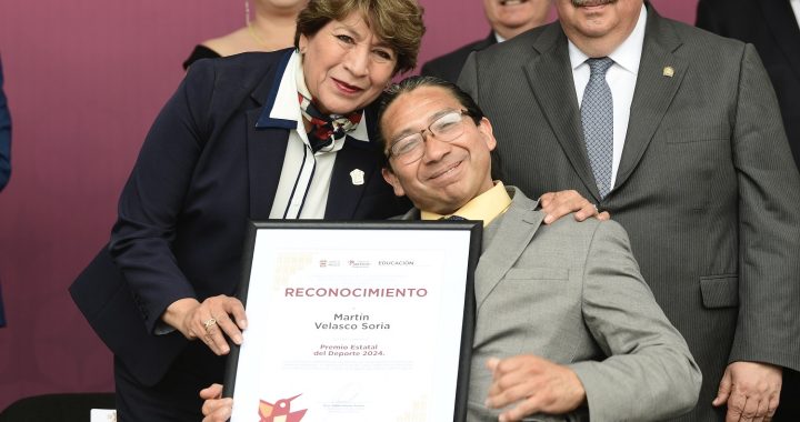 Entrega Gobernadora Delfina Gómez Álvarez Premio Estatal del Deporte 2024 en el marco del 114 Aniversario del Inicio de la Revolución Mexicana
