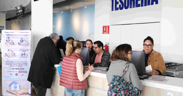 MANTIENE HUIXQUILUCAN CAMPAÑA DE DESCUENTOS POR PAGO PUNTUAL DEL PREDIAL EN APOYO A LA ECONOMÍA FAMILIAR