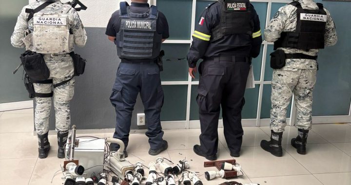 TRAS UN OPERATIVO COORDINADO CON FGJEM, SSEM, GUARDIA NACIONAL Y POLICÍA MUNICIPAL DE NAUCALPAN SE DETECTAN Y ASEGURAN 59 CÁMARAS DE VIDEOVIGILANCIA INSTALADAS POR LA DELINCUENCIA