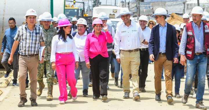 Supervisa Gobernadora Delfina Gómez Álvarez avance de las obras de rescate del sistema de drenaje en el municipio de Chalco