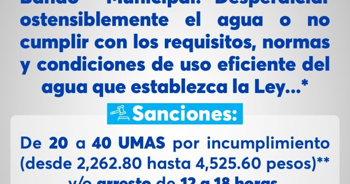 SANCIONARÁ HUIXQUILUCAN A PERSONAS QUE DESPERDICIEN AGUA EN SEMANA SANTA